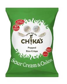 Chikas Sour Cream and Onion Rice Crisps 8x80g